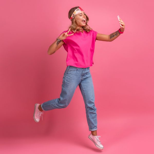 Calça jeans clara cigarrete 2