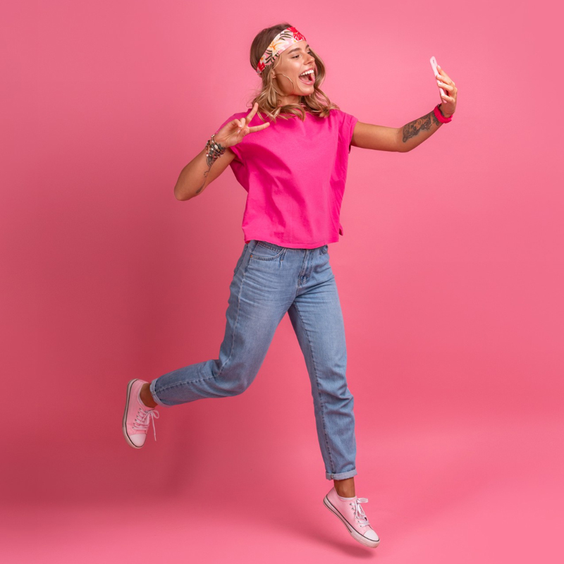 Calça jeans clara cigarrete 2